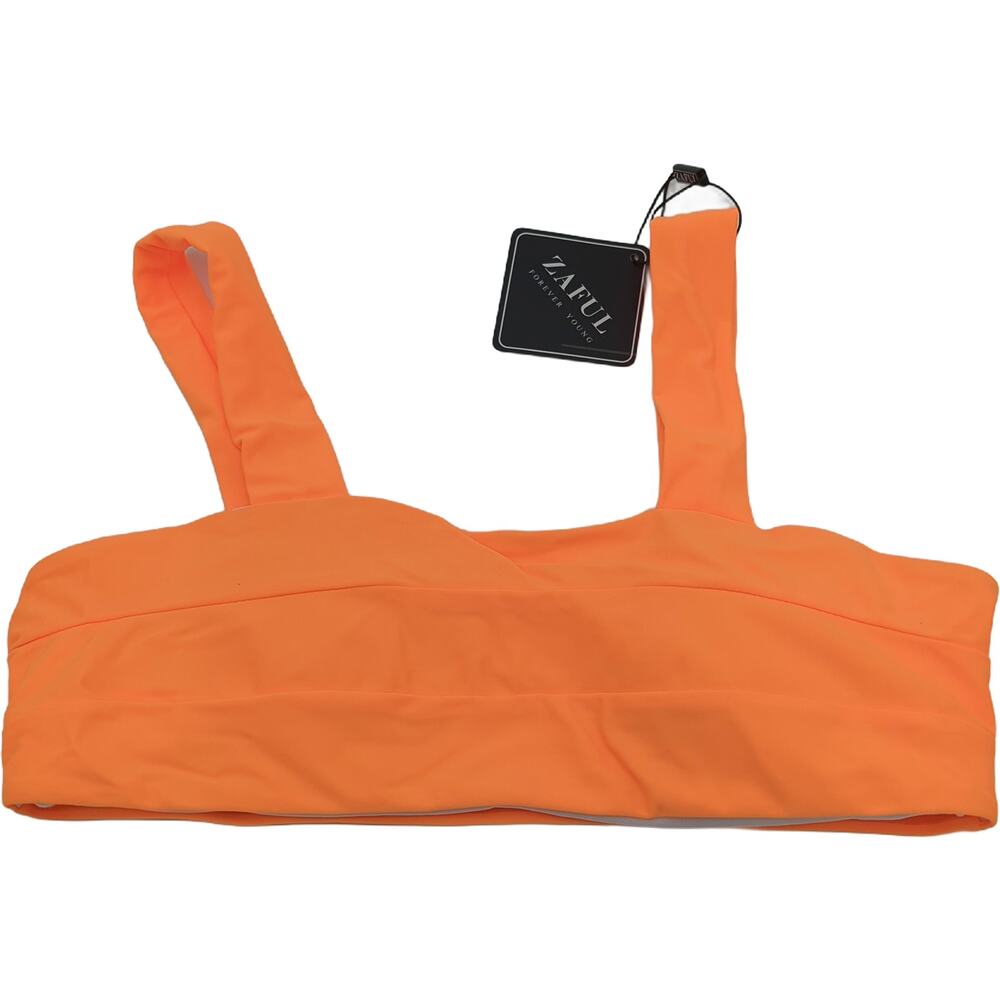 Zaful M Bikini Top‎ NWT Orange White